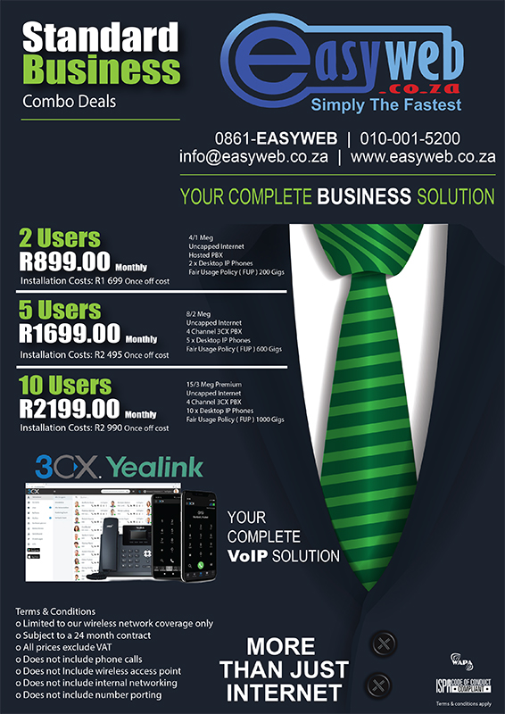 Easyweb Busines Packages 2022