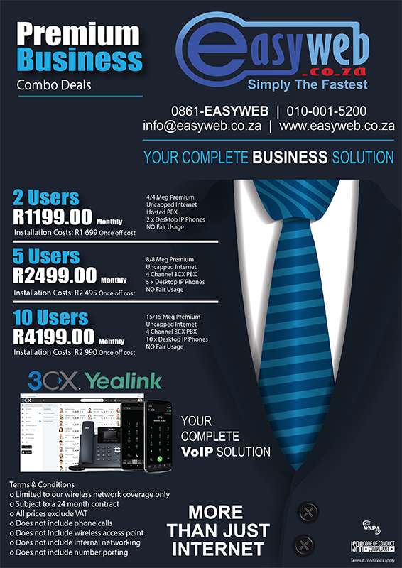 Easyweb Busines Packages 2022